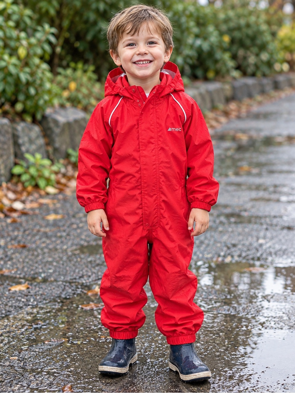 MEC Mountain Equipment Co-op Kids Red Rain Suit – Size 4